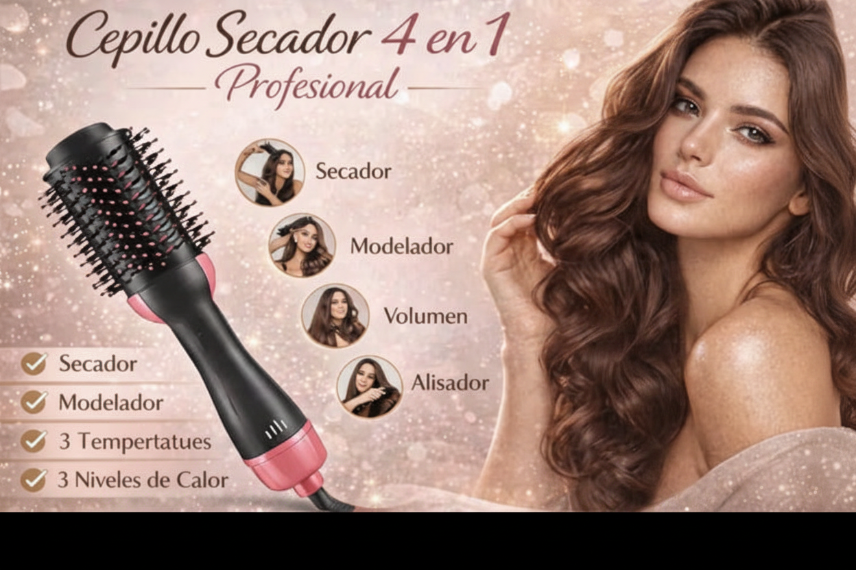 Banner Cepillo Secador 4 en 1 Profesional